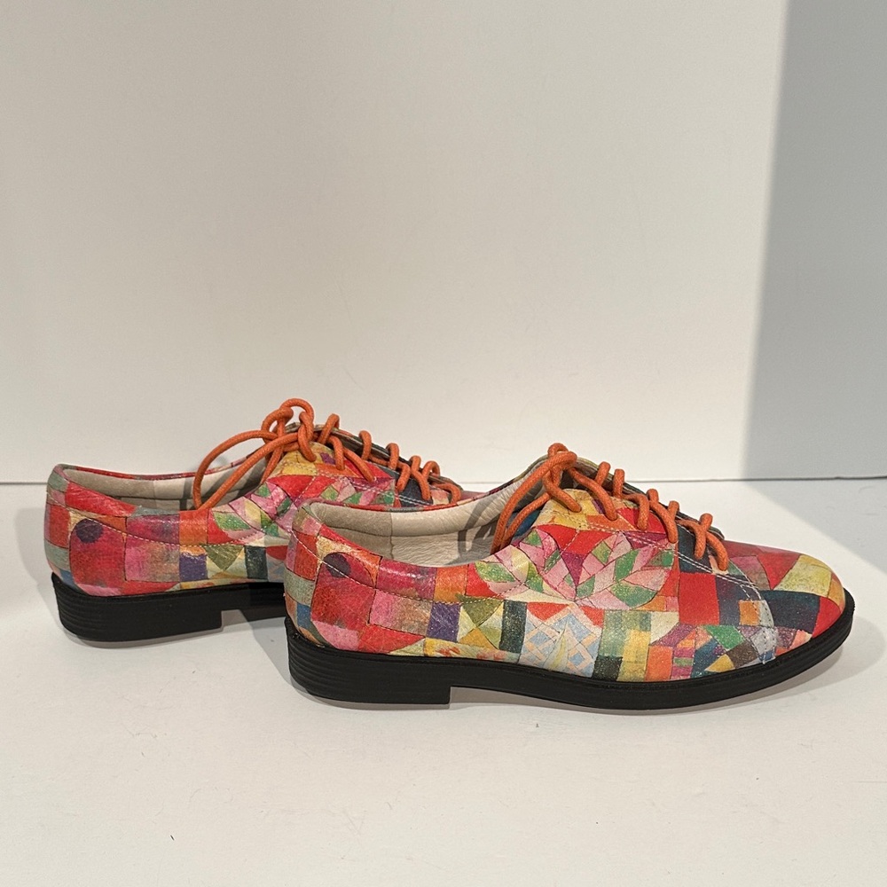 Vintage ICON Wearable Art Colorful Patchwork Women's Shoes - Picture 6 of 6